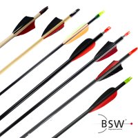 Flechas - con plumas naturales - longitud: 26 pulgadas