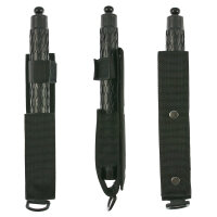 Bastón telescópico de acero con empuñadura de goma - 16 pulgadas - incl. funda