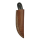 elTORO Cuerno de Búfalo - Damasco - Cuchillo de caza - 10cm - incl. funda de cuero