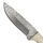 elTORO Cuerno de Búfalo - Damasco - Cuchillo de caza - 10cm - incl. funda de cuero