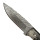 elTORO Hueso de Búfalo - Damasco - Cuchillo de caza - 11cm - incl. funda de cuero