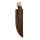 elTORO Hueso de Búfalo - Damasco - Cuchillo de caza - 11cm - incl. funda de cuero