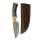 elTORO Cuerno de Búfalo - Damasco - Cuchillo de caza - 10cm - incl. funda de cuero