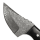 elTORO Skinner Horn - Cuchillo desollador de acero de Damasco - 8,2cm - incl. funda de cuero