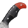 elTORO Skinner Horn - Cuchillo desollador de acero de Damasco - 8,2cm - incl. funda de cuero