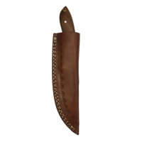 elTORO Walnut Horn - Damast - Jagdmesser - 10cm - inkl. Lederscheide