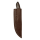elTORO Cuerno de Búfalo - Damasco - Cuchillo de caza - 10cm - incl. funda de cuero