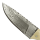 elTORO Cuerno de Búfalo - Damasco - Cuchillo de caza - 10cm - incl. funda de cuero