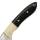 elTORO Cuerno de Búfalo - Damasco - Cuchillo de caza - 10cm - incl. funda de cuero