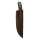 elTORO Cuerno de latón - Damasco - Cuchillo de caza - 14cm - incl. funda de cuero
