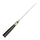 elTORO Cuerno de latón - Damasco - Cuchillo de caza - 14cm - incl. funda de cuero