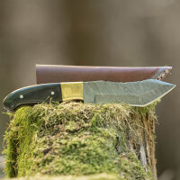 elTORO Cuerno de latón - Damasco - Cuchillo de...
