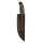 elTORO Cuerno de latón - Damasco - Cuchillo de caza - 12,3cm - incl. funda de cuero
