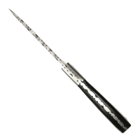 elTORO Steel Horn - Damast - Jagdmesser - 10cm - inkl. Lederscheide