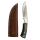 elTORO Steel Horn - Damast - Jagdmesser - 10cm - inkl. Lederscheide