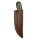 elTORO Cuerno de acero - Damasco - Cuchillo de caza - 9cm - incl. funda de cuero