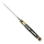 elTORO Doble cuerno de latón - Damasco - Cuchillo de caza - 10,3cm - incl. funda de cuero