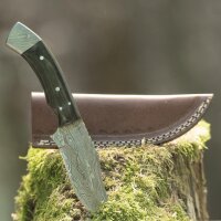 elTORO Damascus Horn - Damasco - Cuchillo de caza -...