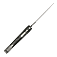elTORO Damascus Horn - Damasco - Cuchillo de caza - 11,5cm - incl. funda de cuero