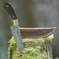 elTORO Cuerno de latón - Damasco - Cuchillo de...