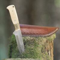 elTORO Brass Bone - Damasco - Cuchillo de caza - 12cm -...