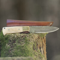 elTORO Brass Bone - Damasco - Cuchillo de caza - 12cm -...