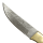 elTORO Cuerno de latón - Damasco - Cuchillo de caza - 11cm - incl. funda de cuero
