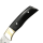 elTORO Cuerno de latón - Damasco - Cuchillo de caza - 11cm - incl. funda de cuero