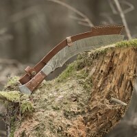 elTORO Machete - Acero Damasco - 28cm - incl. funda de cuero