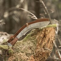 elTORO Machete - Acero Damasco - 28cm - incl. funda de cuero