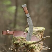 elTORO Machete - Acero Damasco - 28cm - incl. funda de cuero