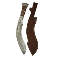 elTORO Machete - Acero Damasco - 28cm - incl. funda de cuero