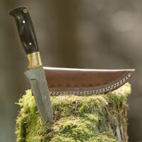 elTORO Cuerno de latón - Damasco - Cuchillo de...