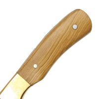 elTORO Latón Oliva - Damasco - Cuchillo de caza - 10cm - incl. funda de cuero