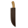 elTORO Latón Oliva - Damasco - Cuchillo de caza - 10cm - incl. funda de cuero
