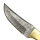elTORO Latón Oliva - Damasco - Cuchillo de caza - 10cm - incl. funda de cuero