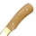 elTORO Latón Oliva - Damasco - Cuchillo de caza - 10cm - incl. funda de cuero