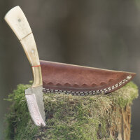 elTORO Fine Brass Bone - Damasco - Cuchillo de caza -...