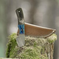 elTORO Wood Horn - Damasco - Cuchillo de caza - 7cm -...