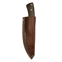 elTORO Walnut - Damast - Jagdmesser - 8,3cm - inkl. Lederscheide