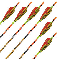 Flecha Completa | BLACK EAGLE Vintage Crested .005 - Carbono - Plumas ex fábrica - 6 pack