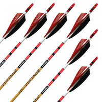 Flecha Completa | BLACK EAGLE Vintage Crested .005 - Carbono - Plumas ex fábrica - 6 pack