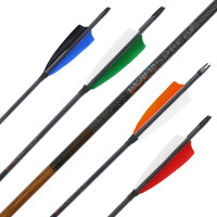Flecha de carbono | [BEST CHOICE] MagnetoSPHERE - con plumas naturales - nur 26-55 lbs