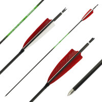 41-55 lbs | [PRECIO] Flecha de carbono | SPHERE Slimline Pro - con plumas naturales - Spine: 400 | 32 pulgadas