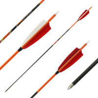 41-55 lbs | Flecha de carbono | PyroSPHERE Slim - con plumas naturales - Spine: 400 | 32 pulgadas