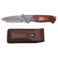 FOX OUTDOOR Cuchillo Damasco - plegable - mango de madera...