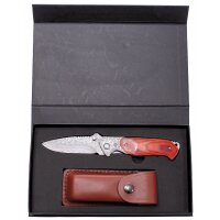 FOX OUTDOOR Cuchillo Damasco - plegable - mango de madera...