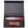 FOX OUTDOOR Cuchillo Damasco - plegable - mango de madera - funda de cuero
