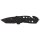FOX OUTDOOR navaja plegable - una mano - negro - mango de metal