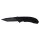 FOX OUTDOOR navaja plegable - una mano - negro - mango de metal